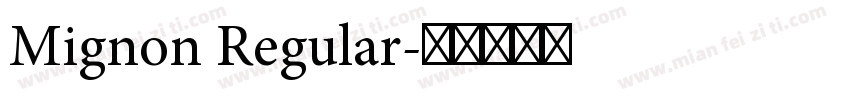 Mignon Regular字体转换